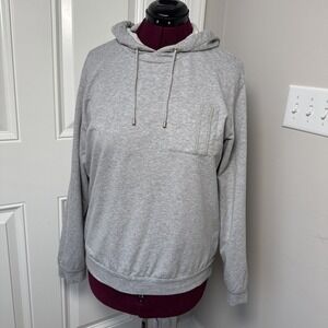 BRUNELLO CUCINELLI Heathered Gray Monili Hoodie Women's XL Pullover Italy